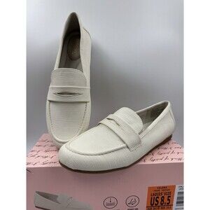 Kensie Womens 8.5 Shoes Beige Loafer Slip-On Canvas Padded Flexible Lightweight